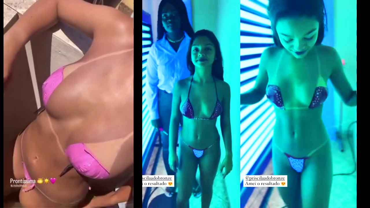 Brazilian influencer tanning lines