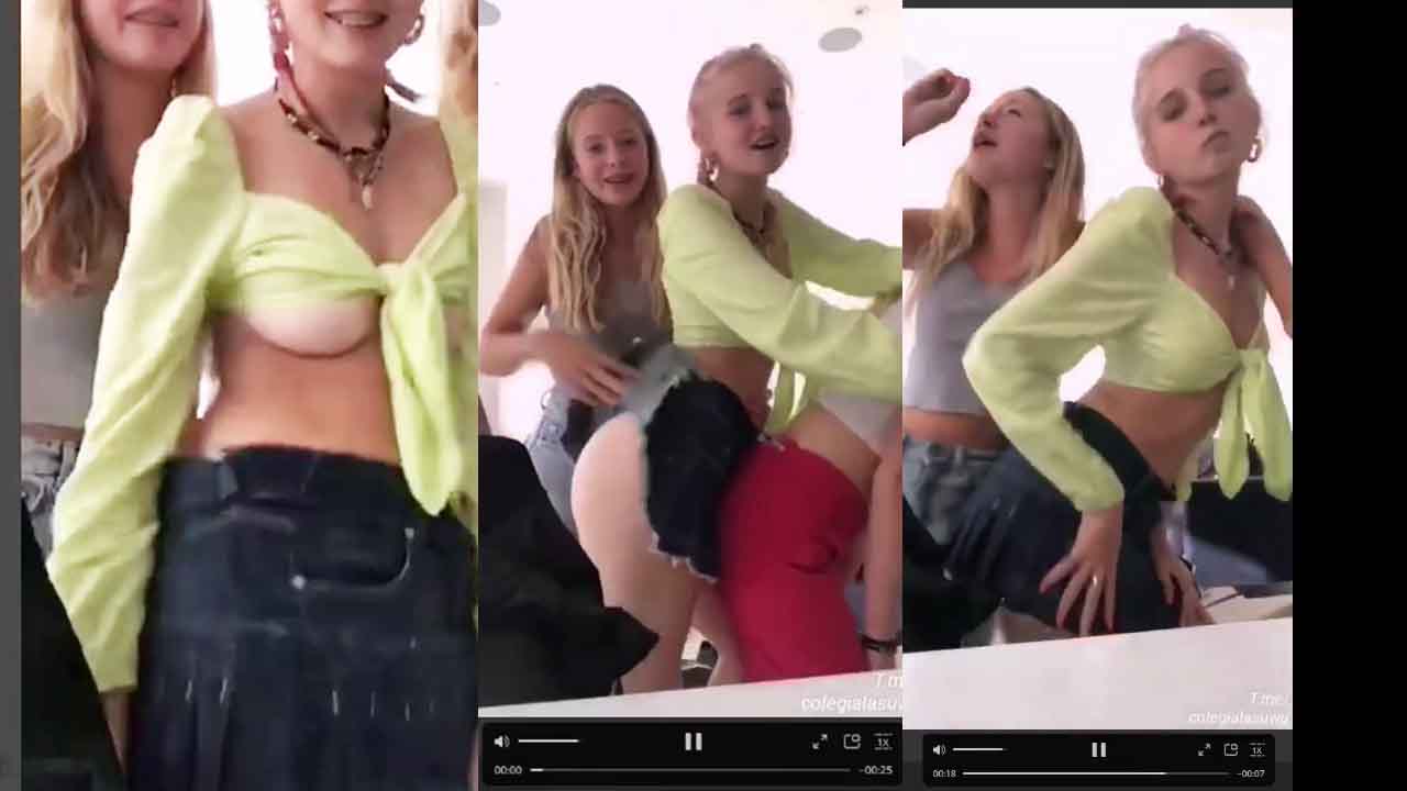Involuntary slips: TikTok with 3 Russian girls