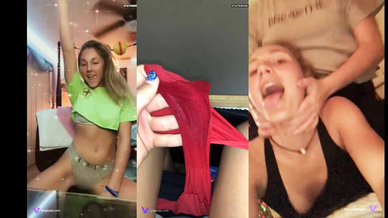 Nasty TikTok teen shows how wet she made her panties from being super horny.