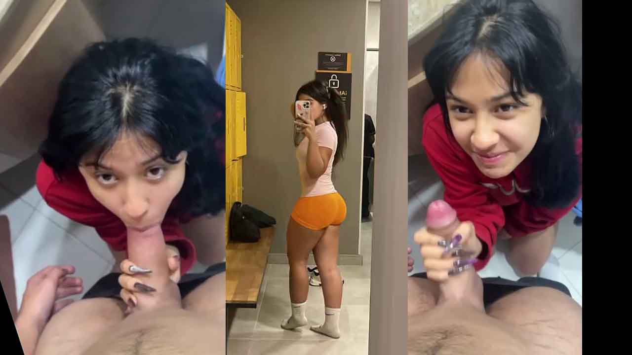 She goes to the gym to suck her gym bro's cock — Amateur Porn